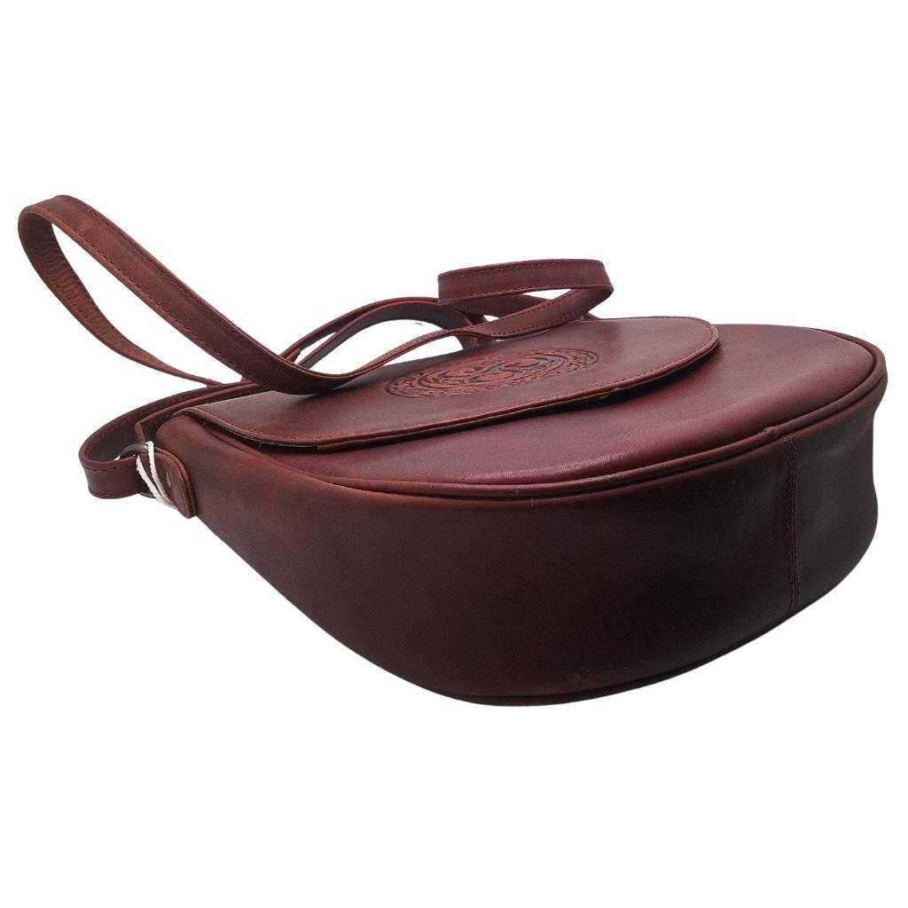 Lee River Large Celtic Leather Saddle Bag