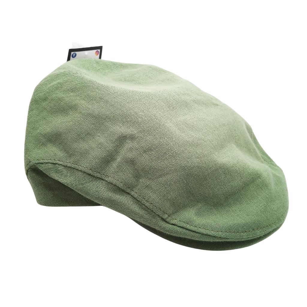 Light Green Mucros Weavers Linen Cap by Mucros Weavers - Hats