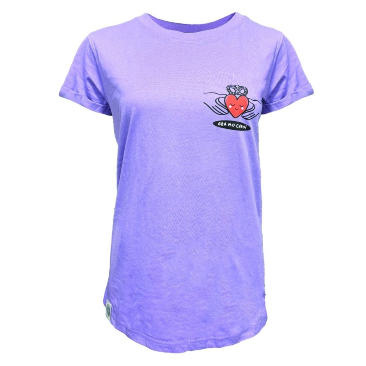 Lilac Ireland Grá Mo Chroí T-Shirt - The Celtic Gift Store - Clothing