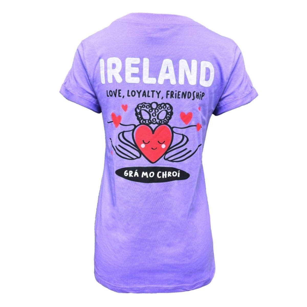 Lilac Ireland Grá Mo Chroí T-Shirt - The Celtic Gift Store - Clothing
