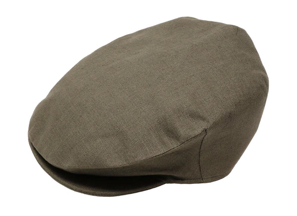 Hanna Hats Linen Donegal Touring Cap- Khaki