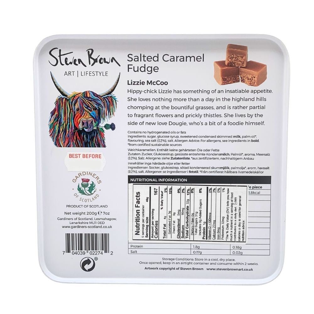 Lizzie McCoo Scottish Sea Salt Caramel Fudge