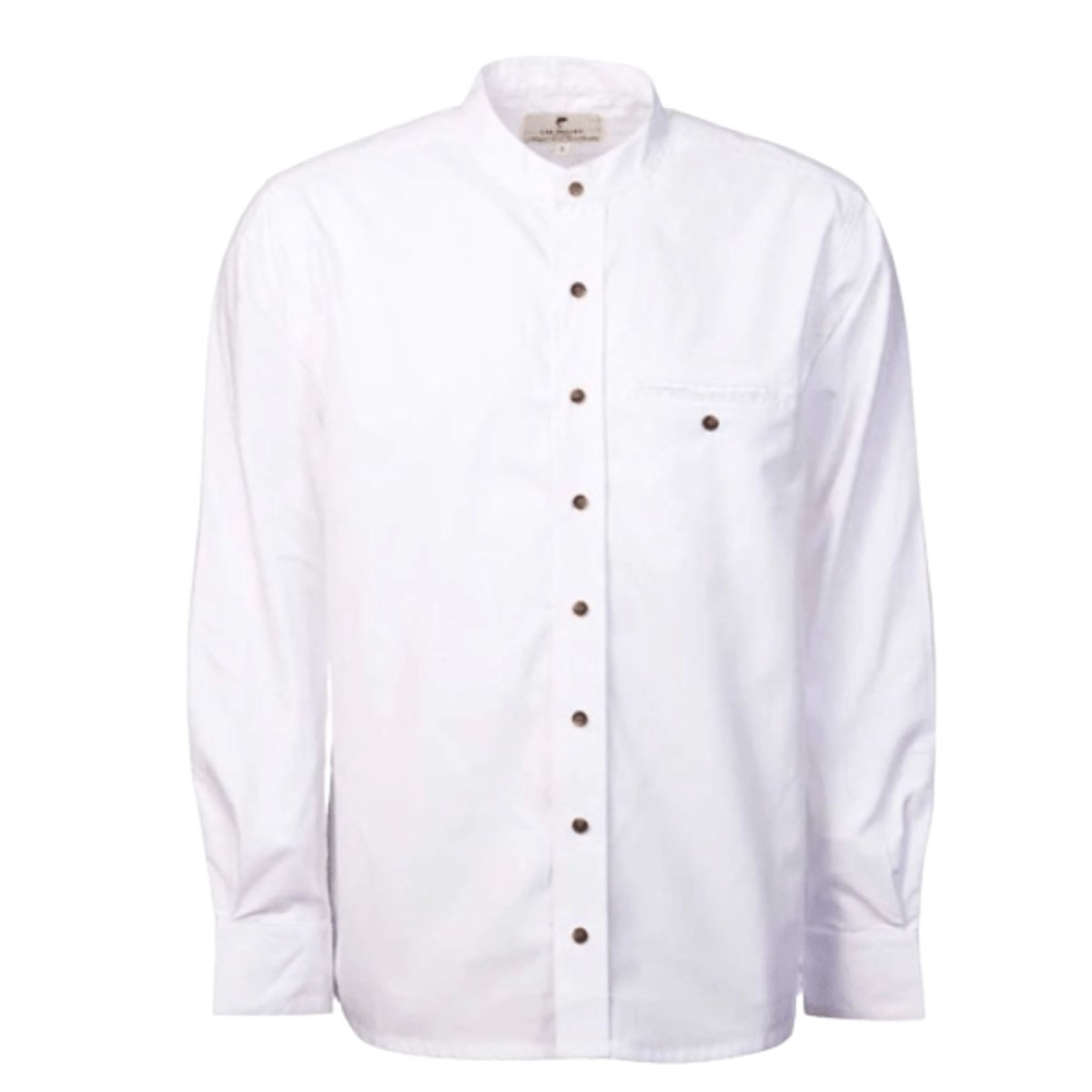 Men's Comfort Cotton Grandfather Shirt - White - The Celtic Gift Store - Mens