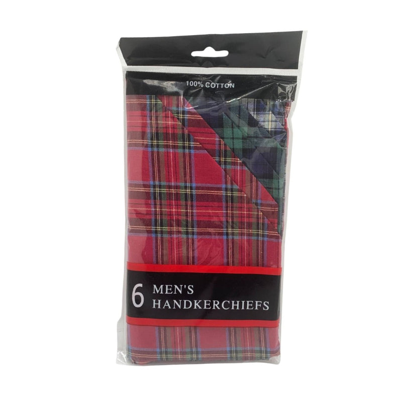 Men's Cotton Handkerchiefs - Pack of 6