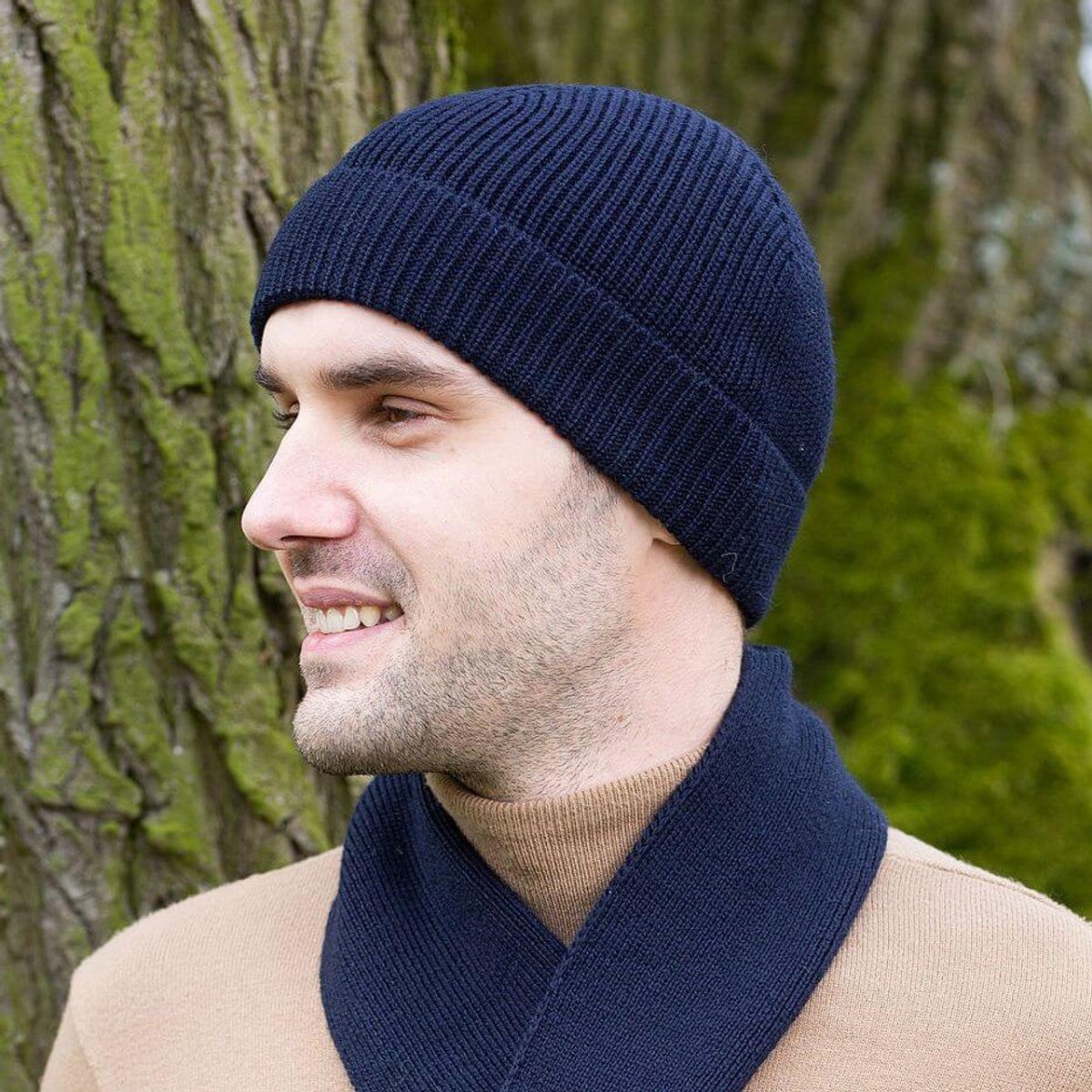 Mens Ribbed Knit Hat - The Celtic Gift Store - 
