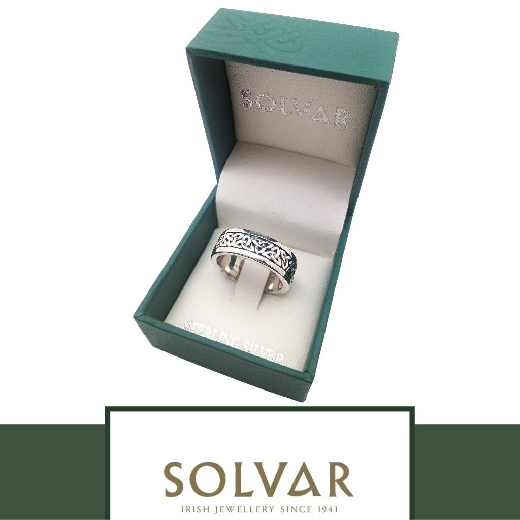 Men's Sterling Silver Oxidized Trinity Knot Ring