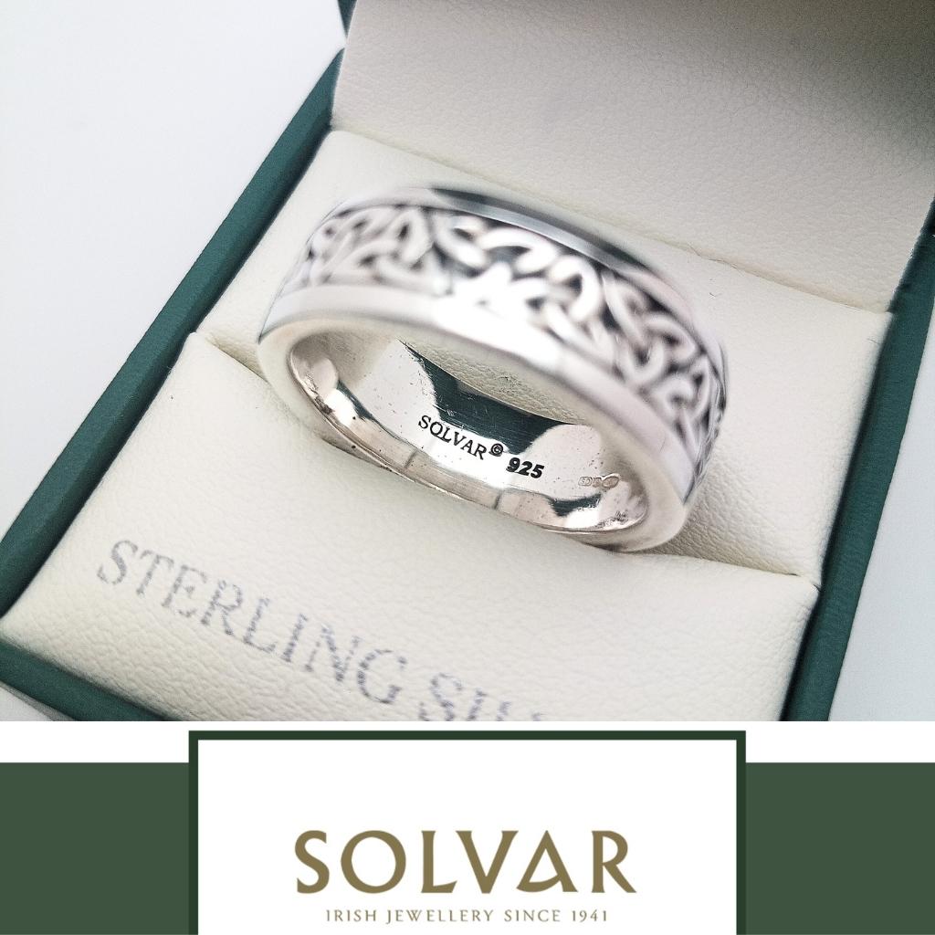 Men's Sterling Silver Oxidized Trinity Knot Ring