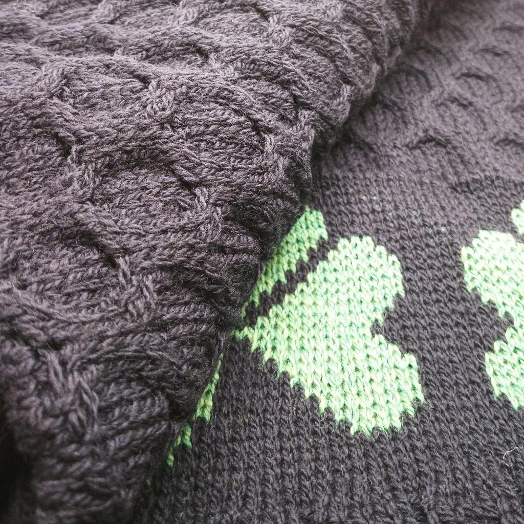 Merino Wool Aran Shamrock Throw - Navy by Aran Woollen Mills - Blankets and Bedding