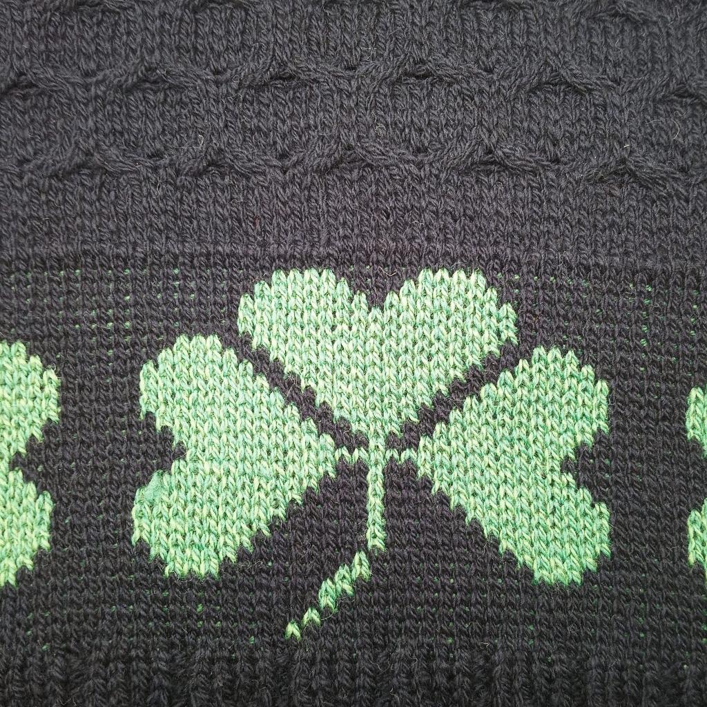 Merino Wool Aran Shamrock Throw - Navy by Aran Woollen Mills - Blankets and Bedding