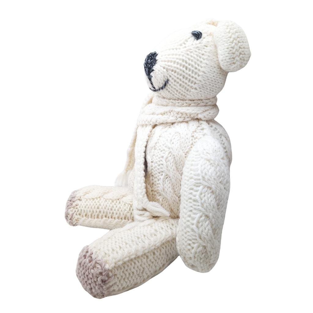 Merino Wool Cable Stitch Teddy with Scarf