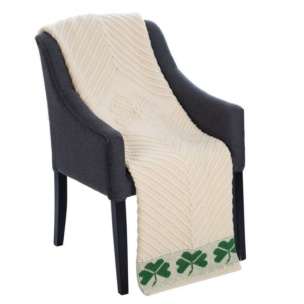 Merino Wool Shamrock Throw - The Celtic Gift Store - 