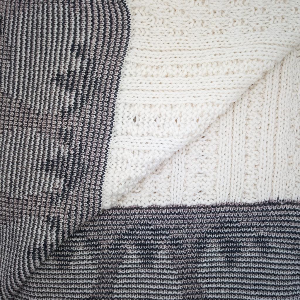 Merino Wool Sheep Throw- Oat/White