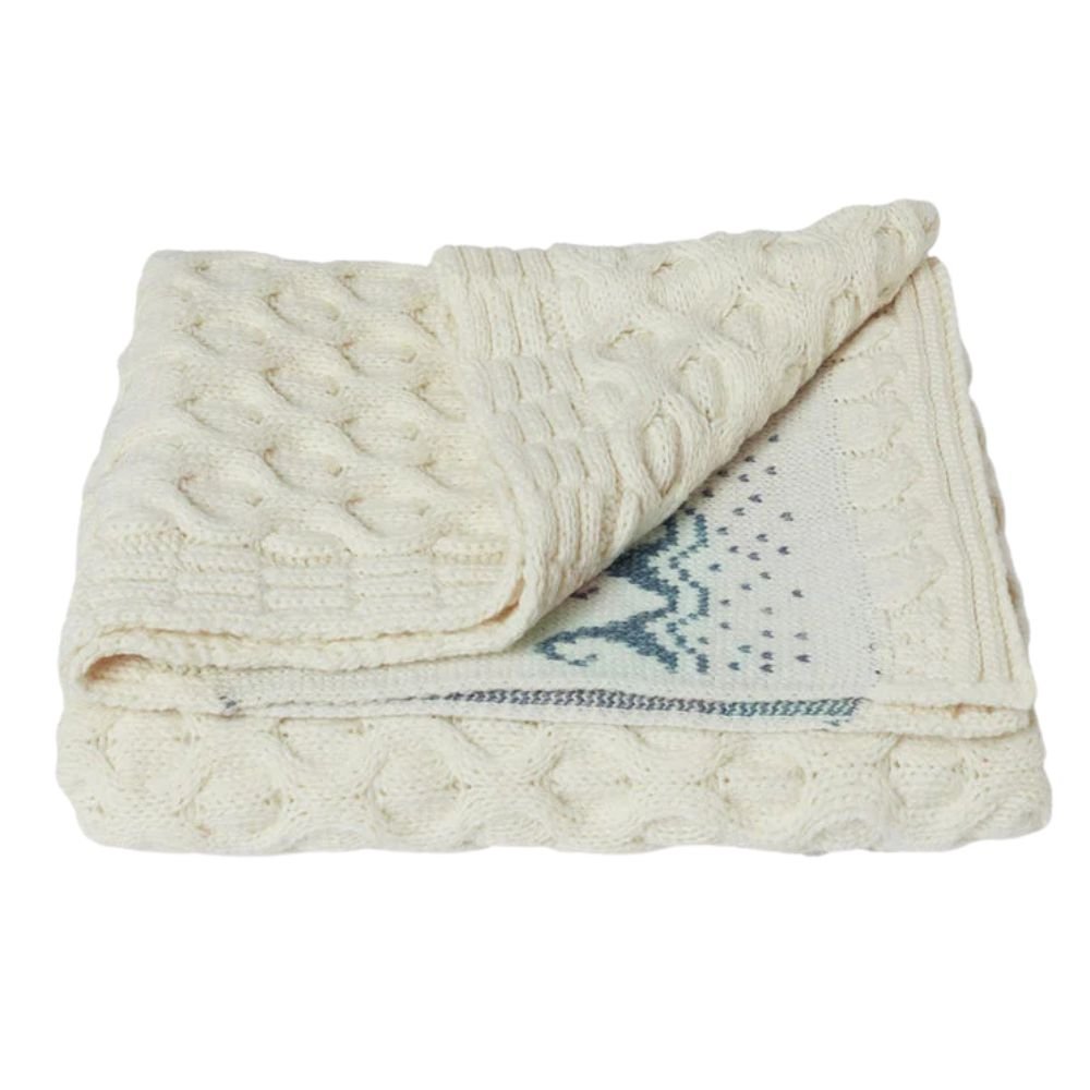 Merino Wool Wild Atlantic Throw - Cream