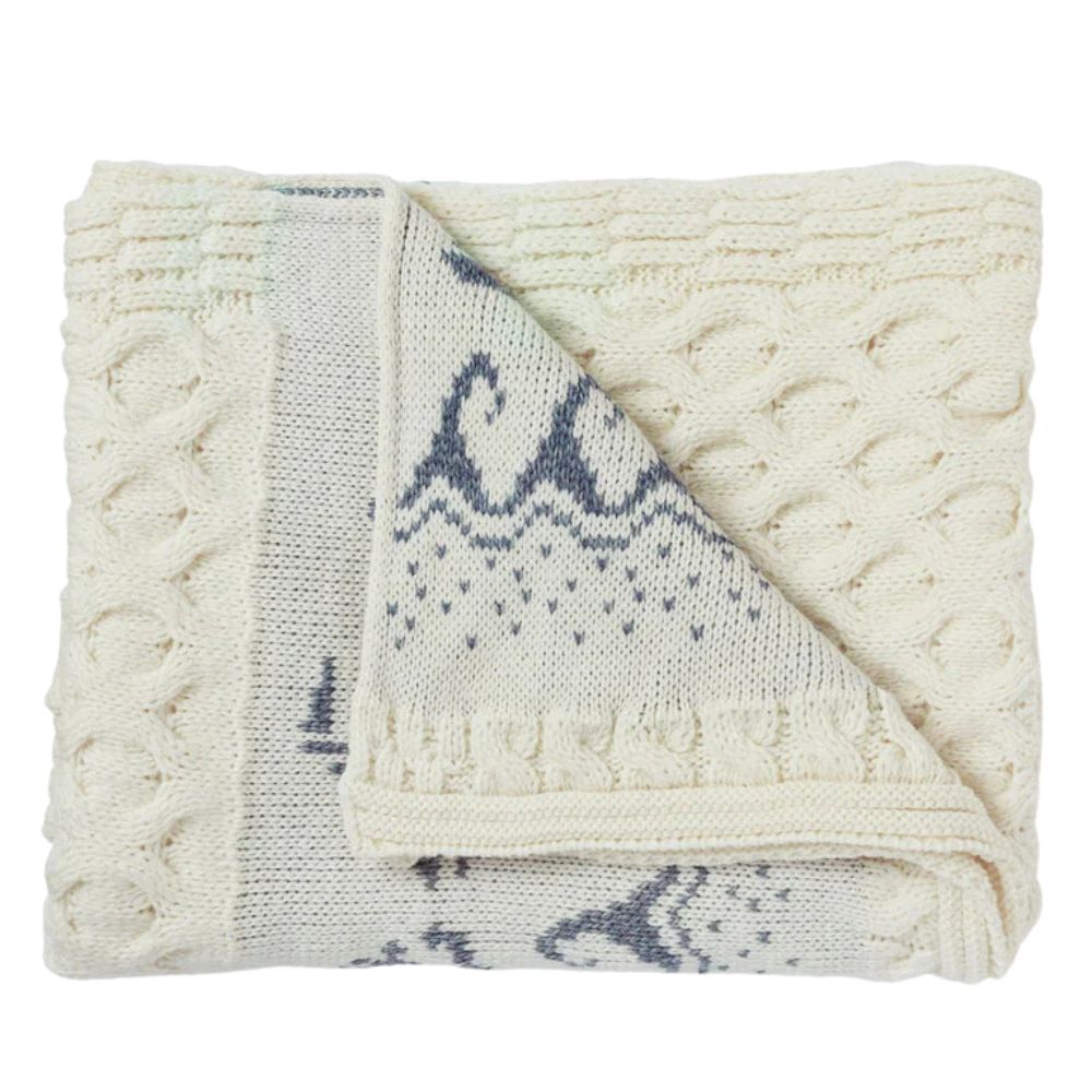 Merino Wool Wild Atlantic Throw - Cream