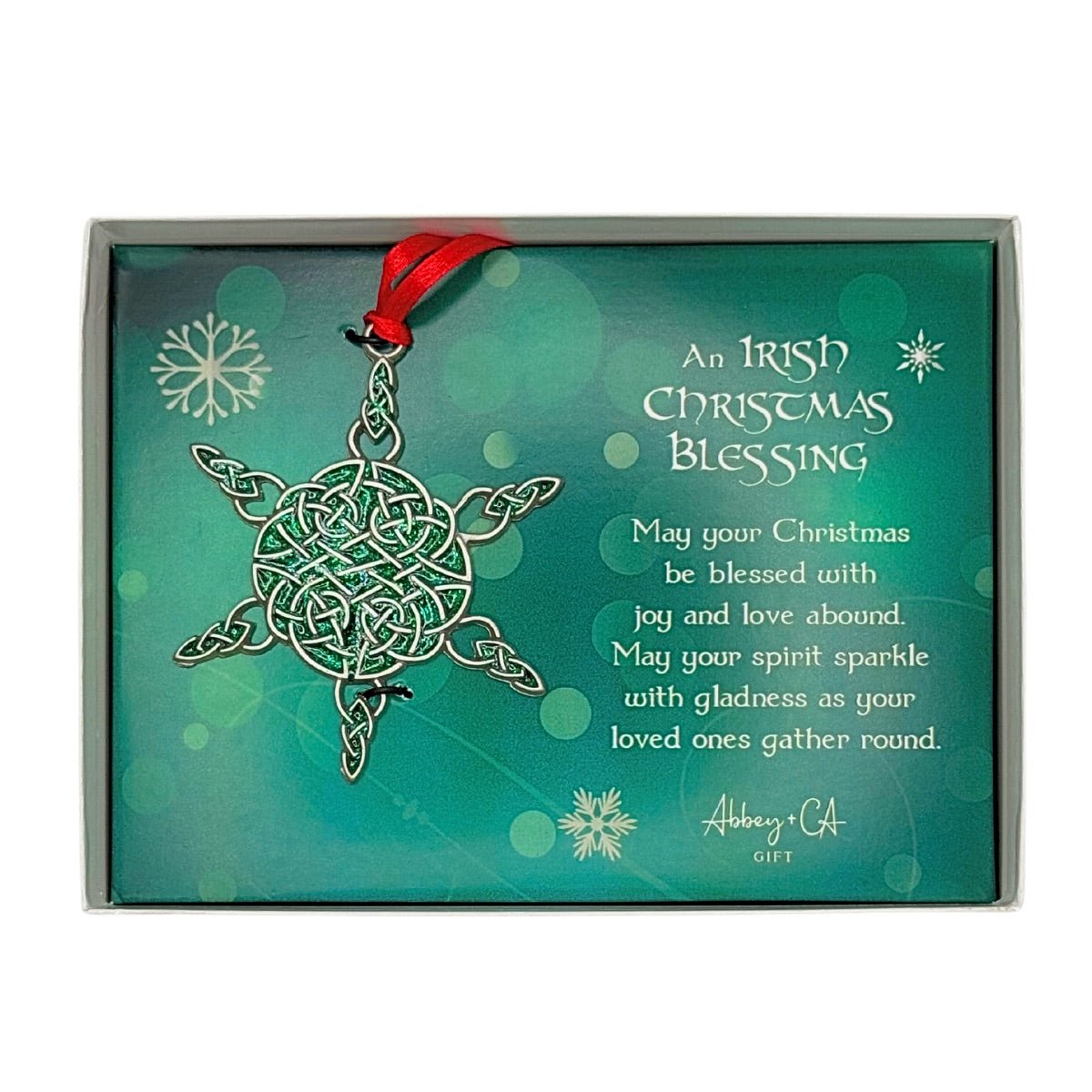 Metal Celtic Snowflake Christmas Ornament