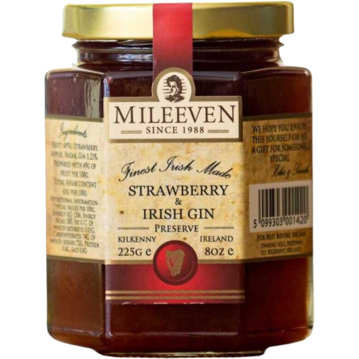 Mileeven Strawberry and Irish Gin Jam