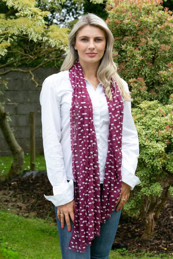 Mini Sheep Scarf - Plum - The Celtic Gift Store - Clothing Accessories