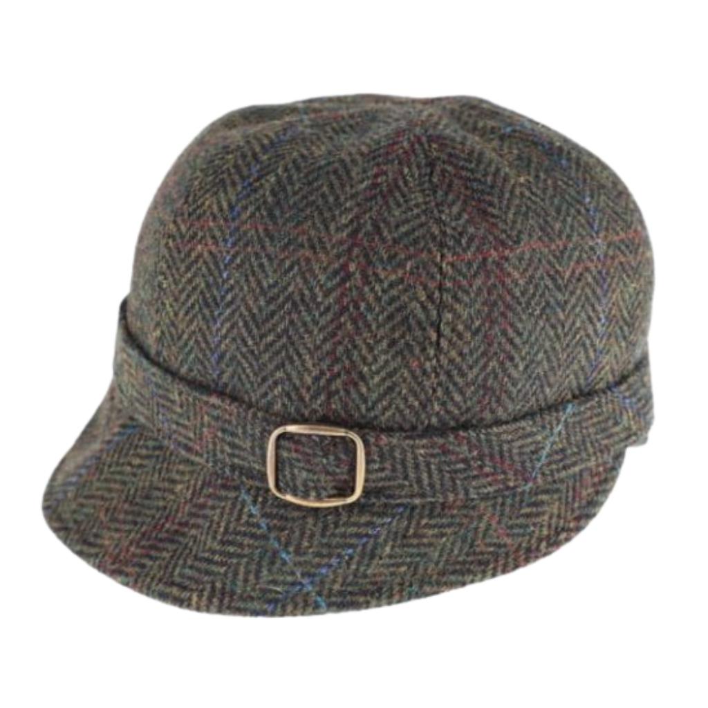 Mucros Weaver Dark Green Tweed Flapper Cap 49