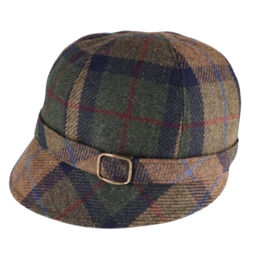 Mucros Weaver Green and Brown Tweed Flapper Cap 35