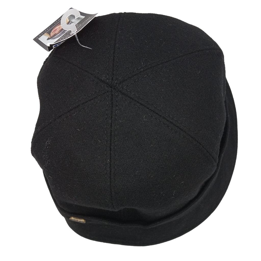 Mucros Weavers Black Tweed Flapper Cap by Mucros Weavers - Hats