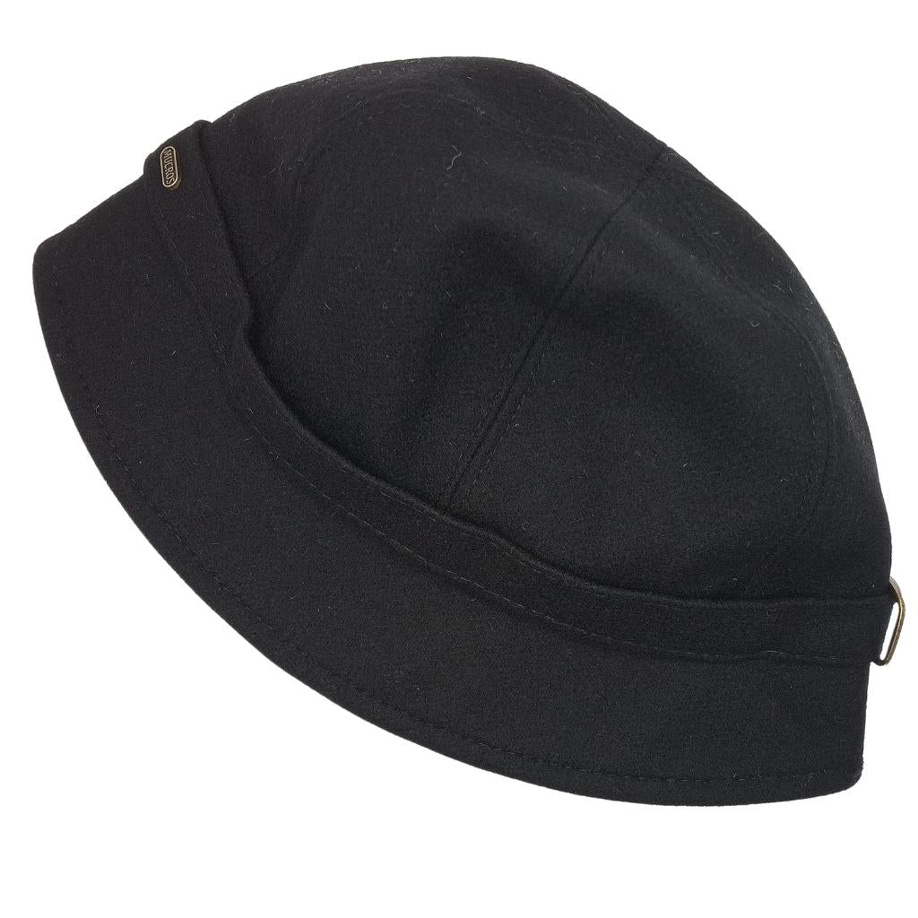 Mucros Weavers Black Tweed Flapper Cap by Mucros Weavers - Hats