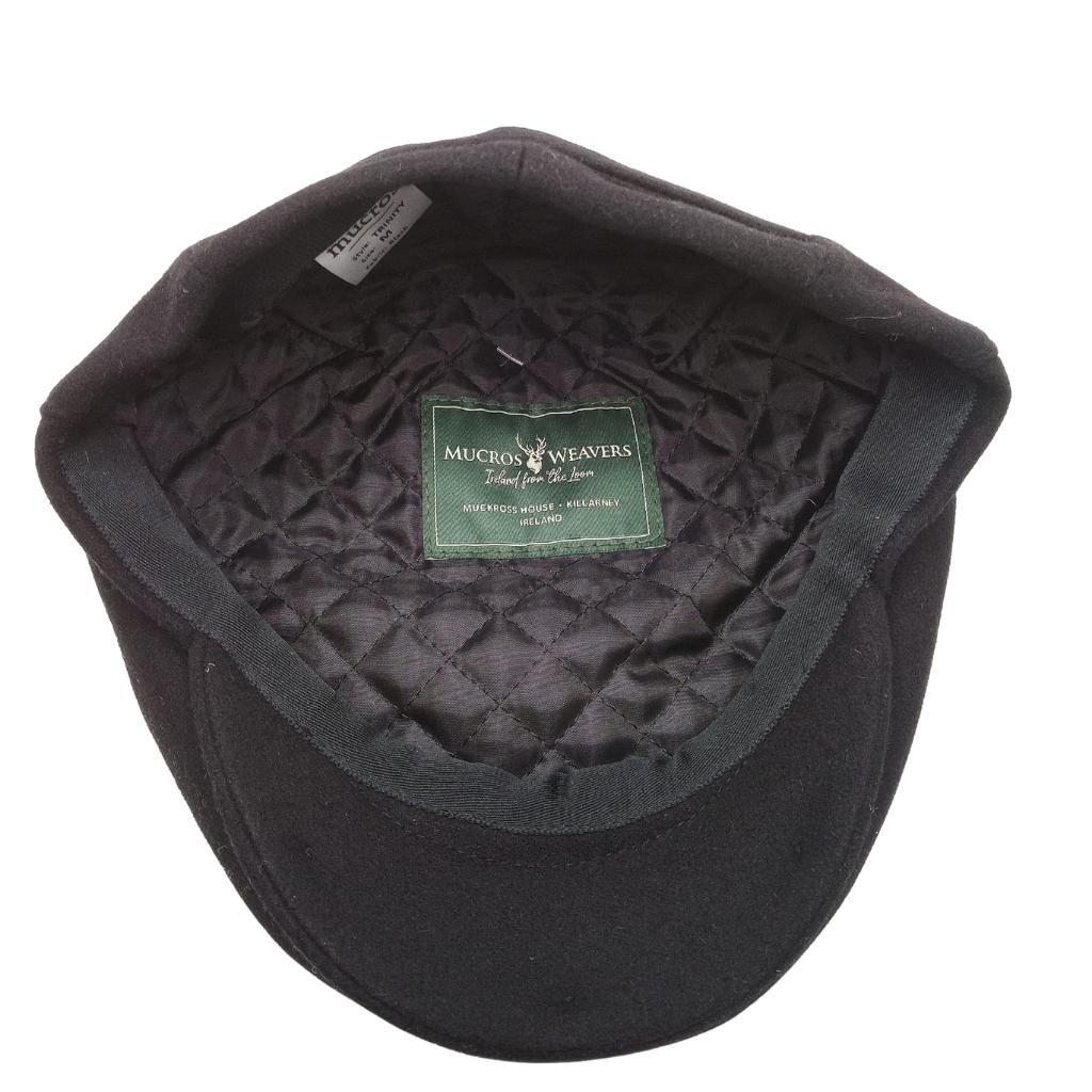 Mucros Weavers Black Tweed Flat Cap by Mucros Weavers - Hats