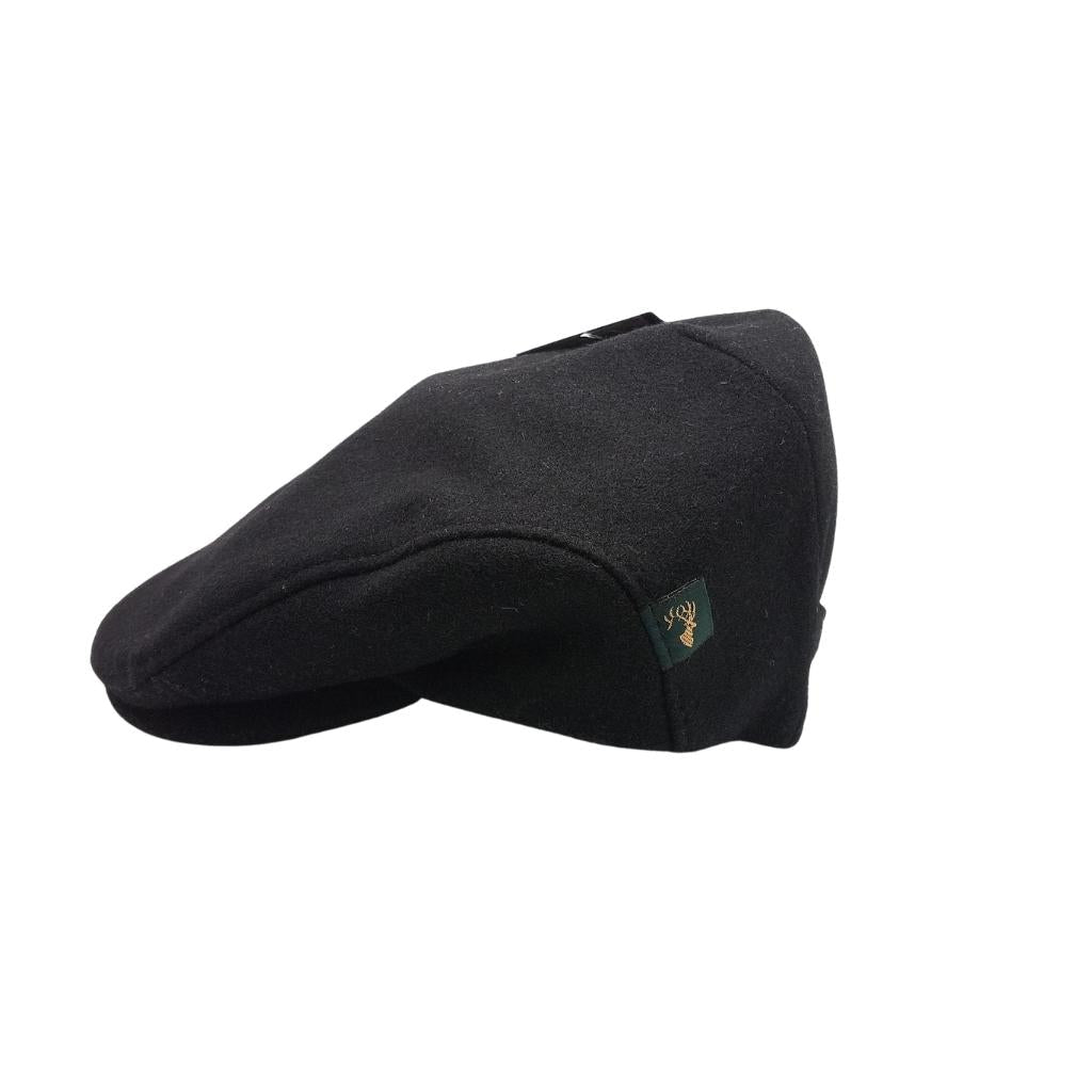Mucros Weavers Black Tweed Flat Cap by Mucros Weavers - Hats