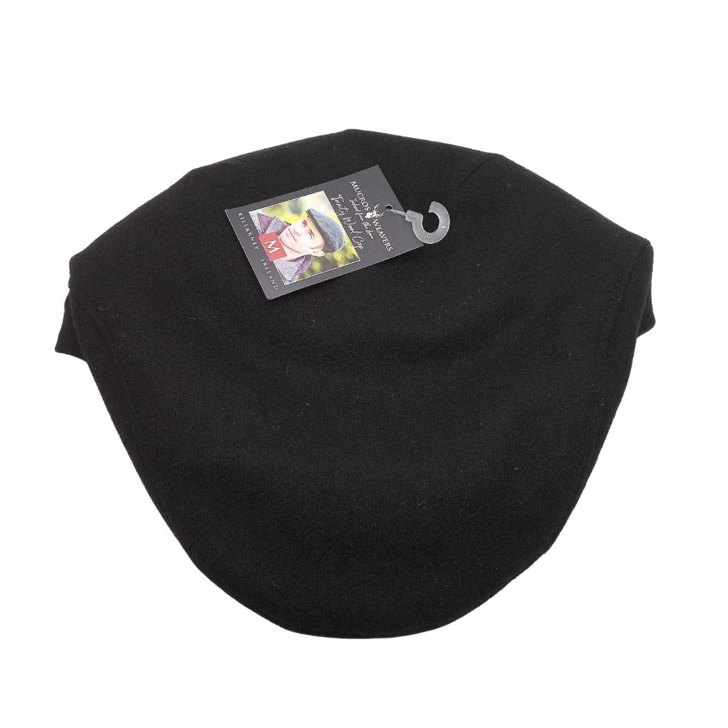 Mucros Weavers Black Tweed Flat Cap by Mucros Weavers - Hats