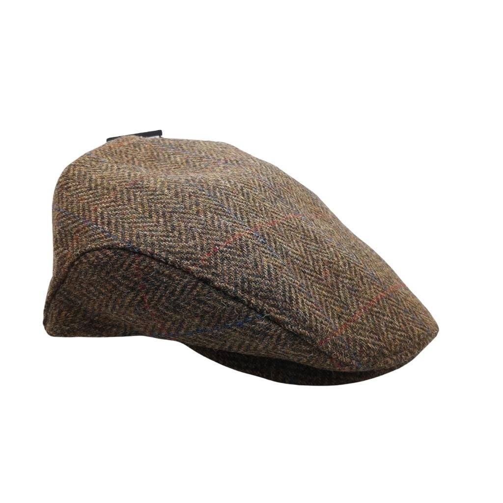 Mucros Weavers Brown Herringbone Tweed Flat Cap 92 by Mucros Weavers - Hats