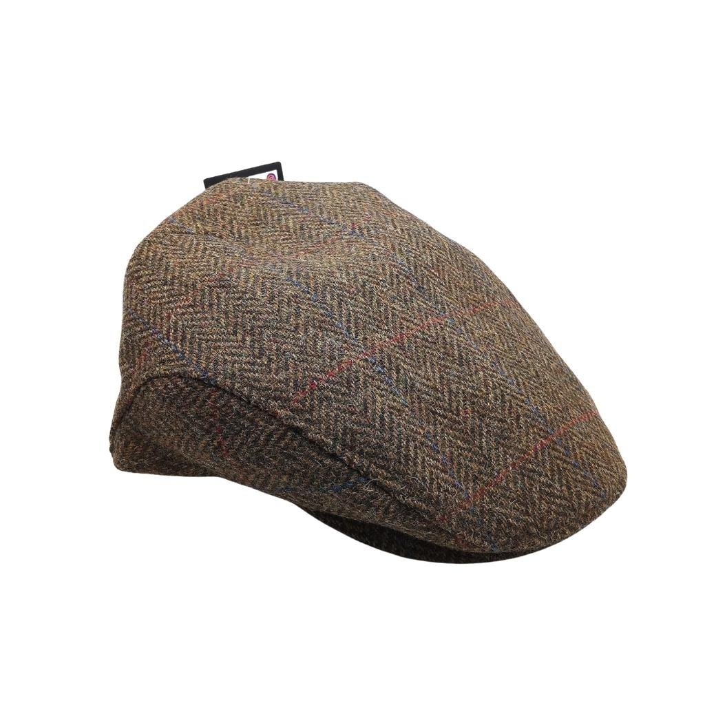 Mucros Weavers Brown Herringbone Tweed Flat Cap 92 by Mucros Weavers - Hats