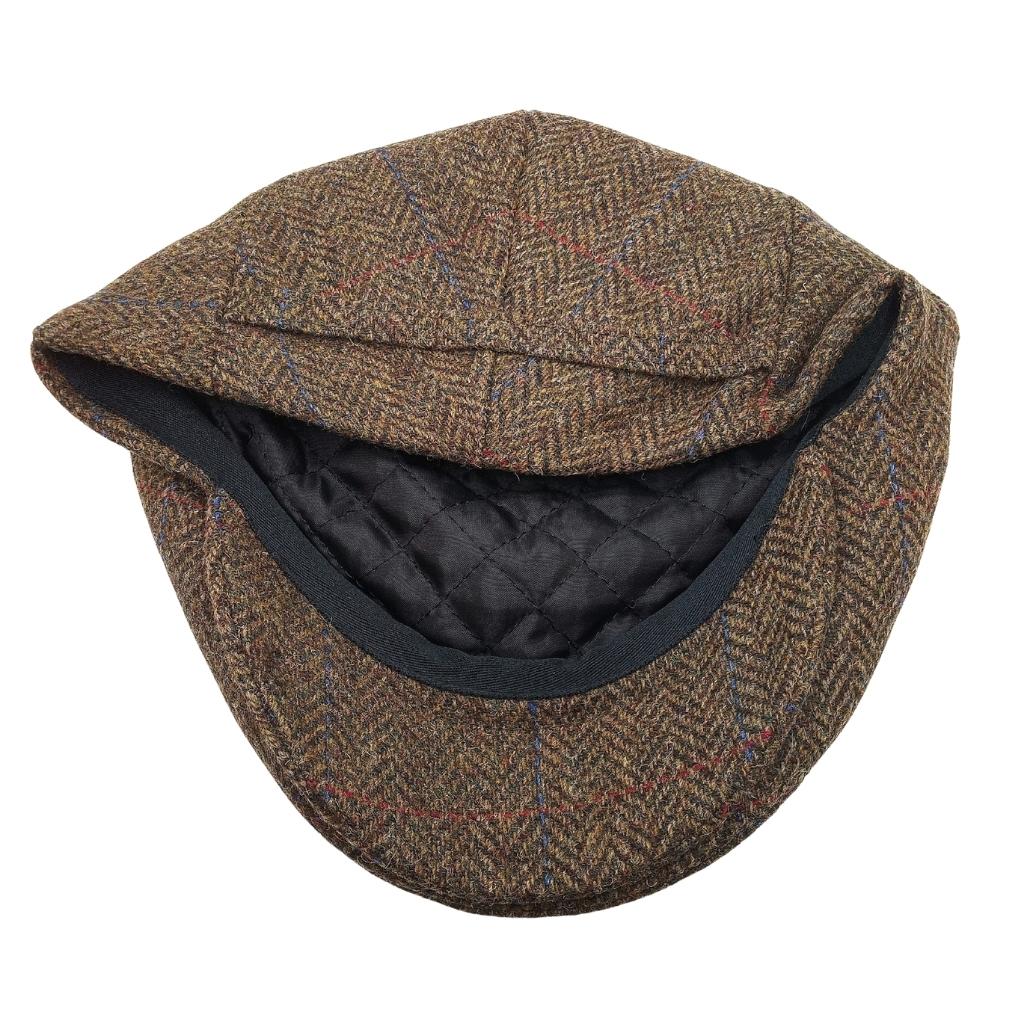 Mucros Weavers Brown Herringbone Tweed Flat Cap 92 by Mucros Weavers - Hats