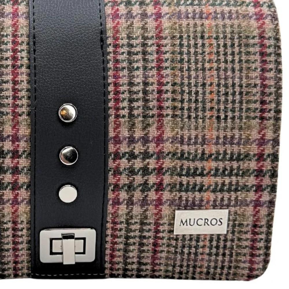 Mucros Weavers Fiona Bag - Cream and Red Houndstooth