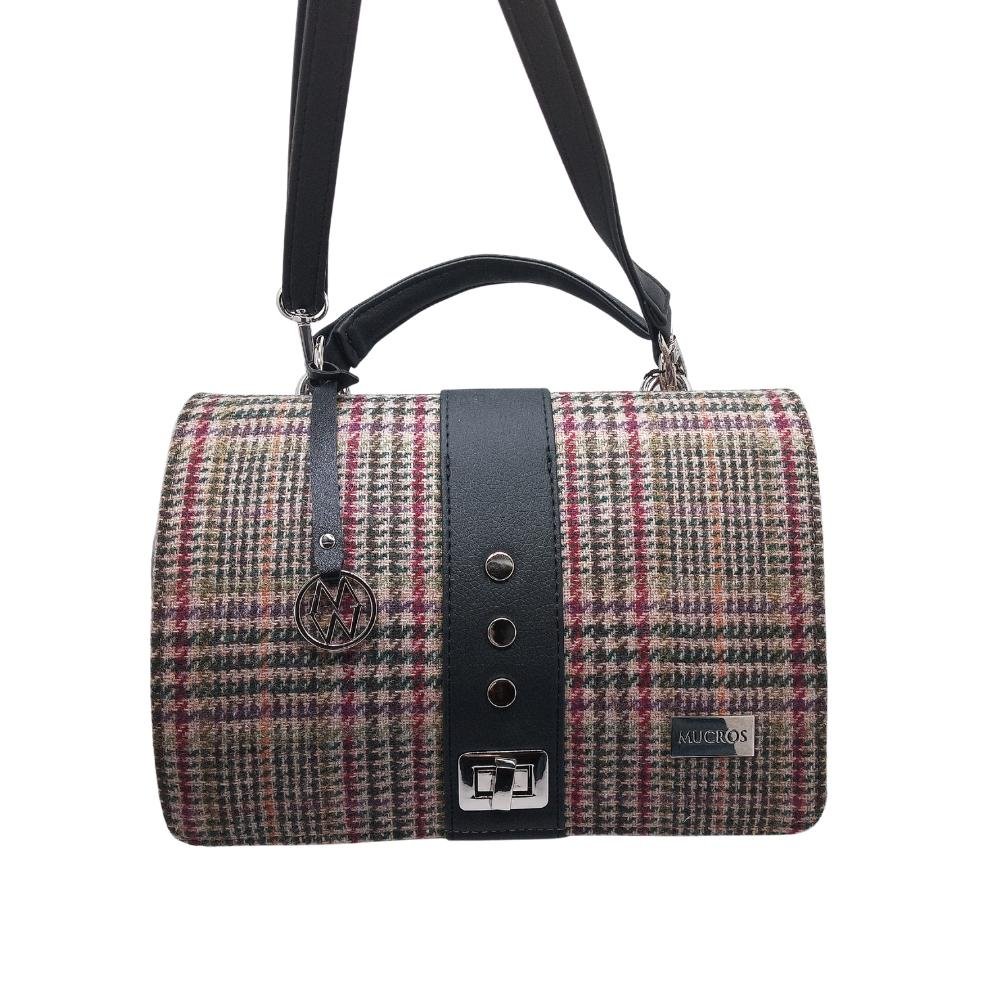 Mucros Weavers Fiona Bag- Cream and Red Houndstooth