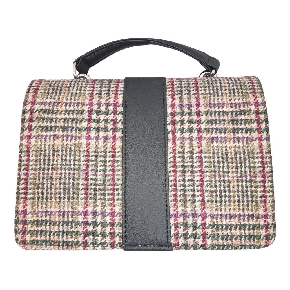 Mucros Weavers Fiona Bag- Cream and Red Houndstooth