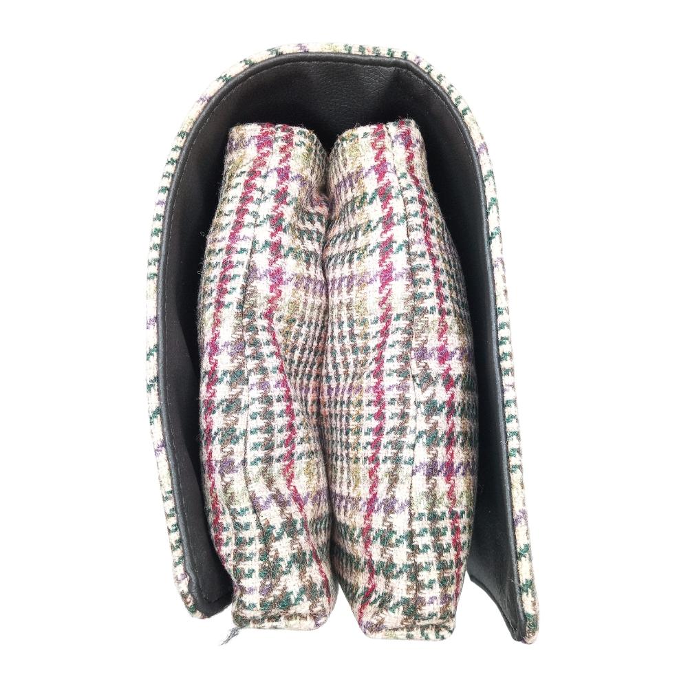 Mucros Weavers Fiona Bag- Cream and Red Houndstooth
