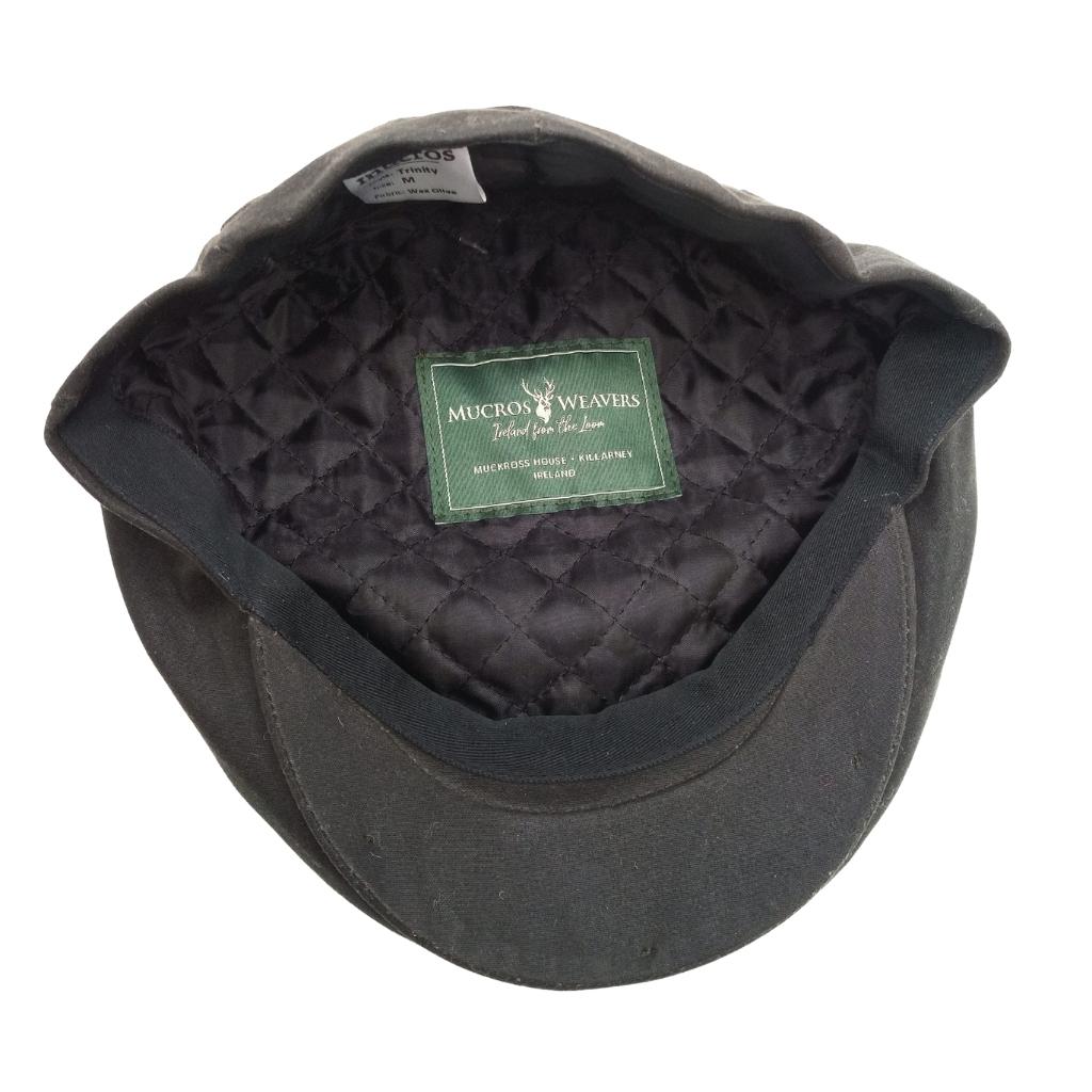 Mucros Weavers Olive Waxed Tweed Flat Cap by Mucros Weavers - Hats