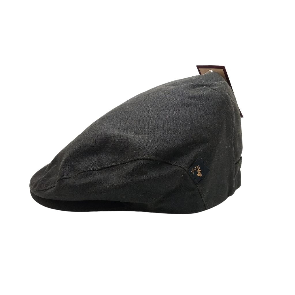 Mucros Weavers Olive Waxed Tweed Flat Cap by Mucros Weavers - Hats