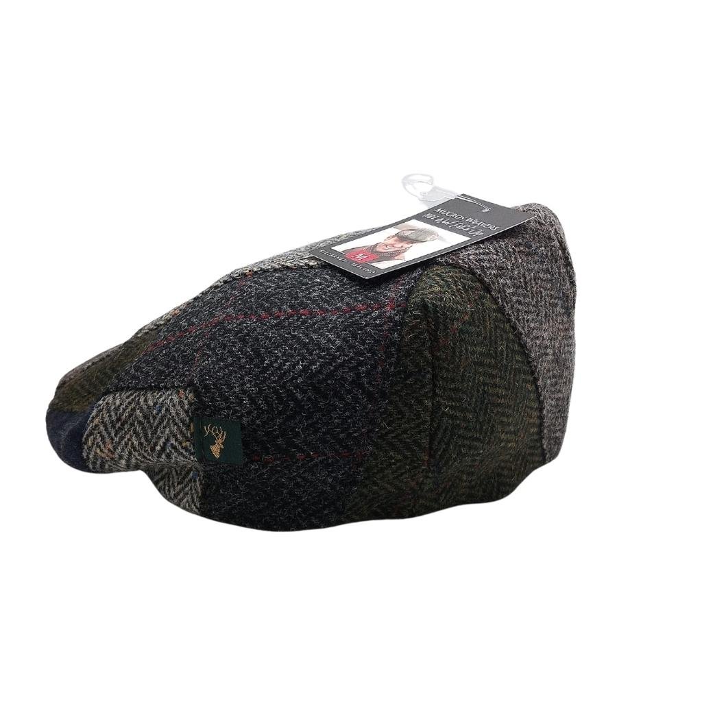Mucros Weavers Patchwork Cap A- Grey Tone Base by Mucros Weavers - Hats