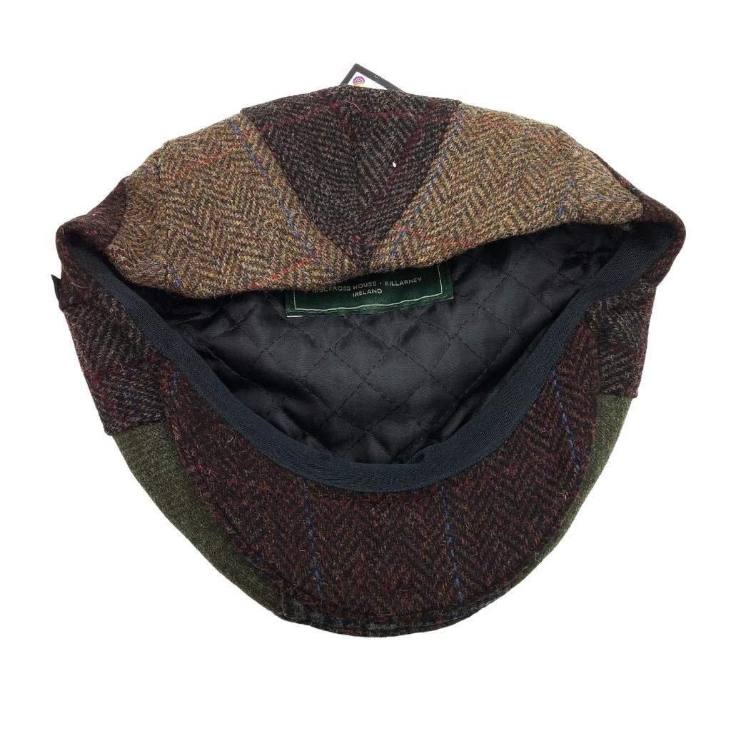 Mucros Weavers Patchwork Cap B- Brown Tone Base by Mucros Weavers - Hats