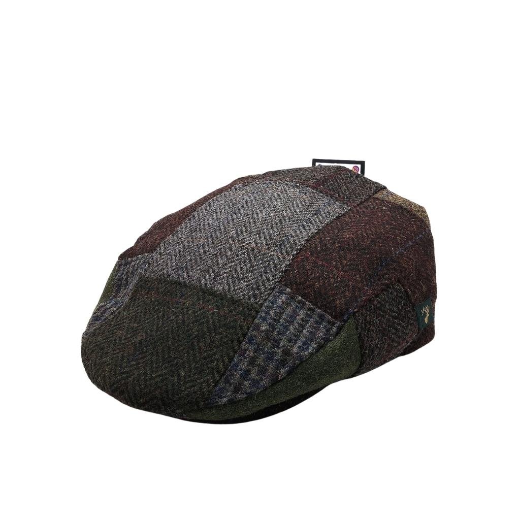Mucros Weavers Patchwork Cap B- Brown Tone Base by Mucros Weavers - Hats