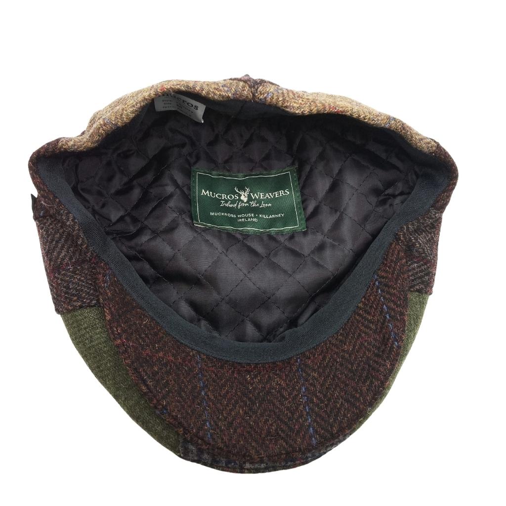 Mucros Weavers Patchwork Cap B- Brown Tone Base by Mucros Weavers - Hats