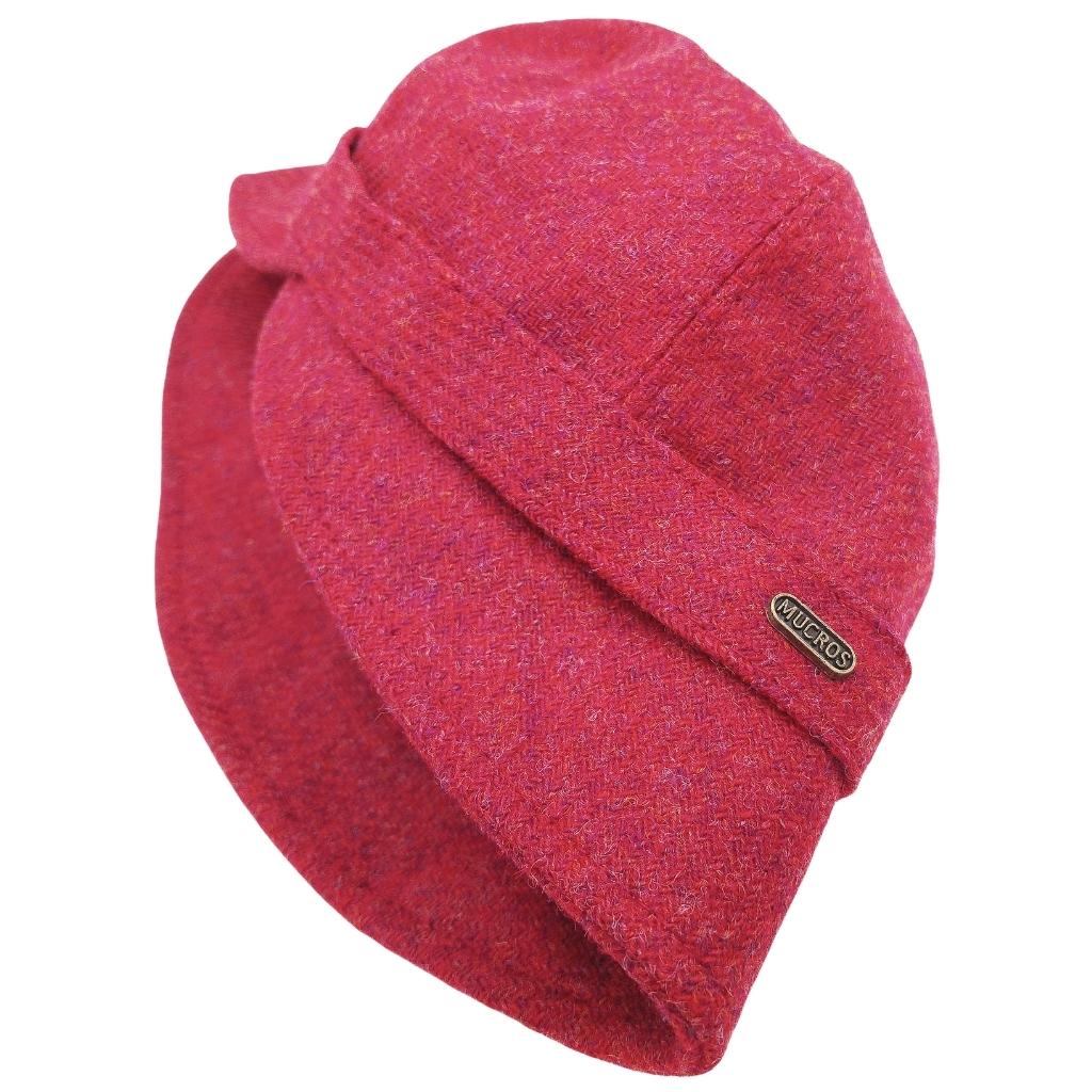 Mucros Weavers Red Tweed Flapper Cap by Mucros Weavers - Hats