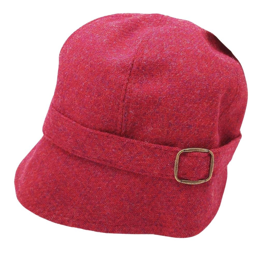 Mucros Weavers Red Tweed Flapper Cap by Mucros Weavers - Hats