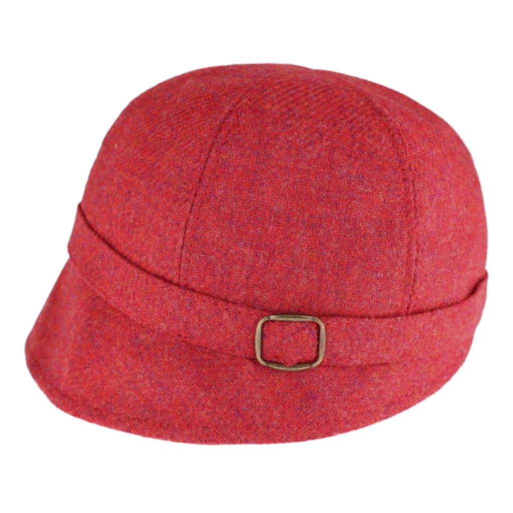 Mucros Weavers Red Tweed Flapper Cap