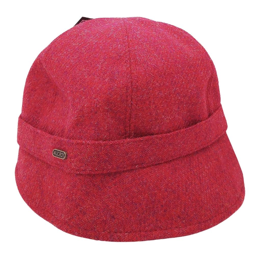 Mucros Weavers Red Tweed Flapper Cap by Mucros Weavers - Hats