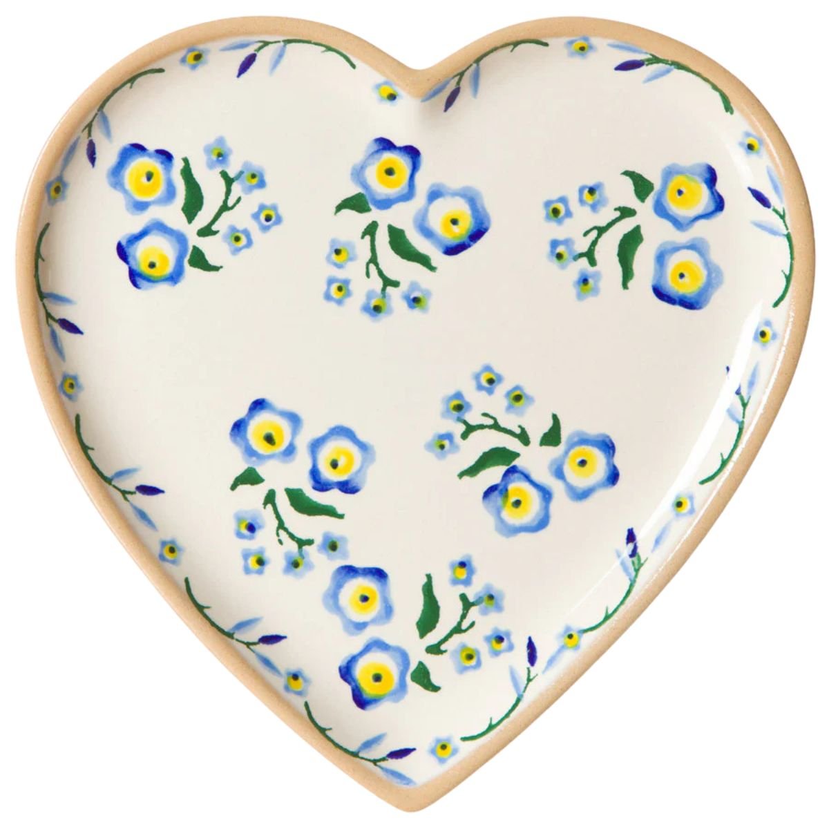 Nicholas Mosse Forget Me Not Medium Heart Plate