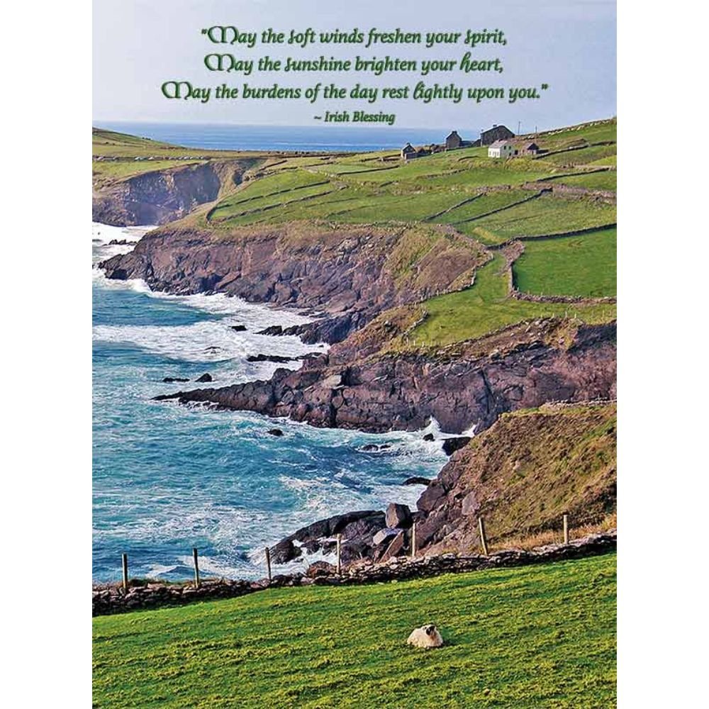 Ocean Cliffside Get Well Soon Card- Irish Blessing - The Celtic Gift Store - Cards