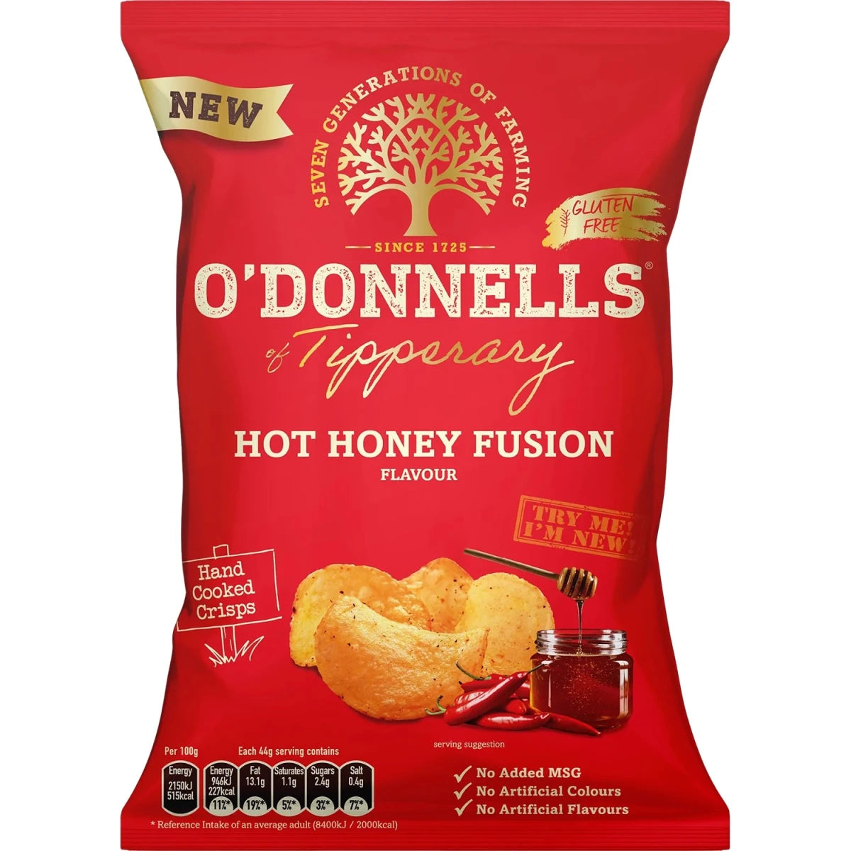 O'Donnells Hot Honey Fusion Chips - 44g