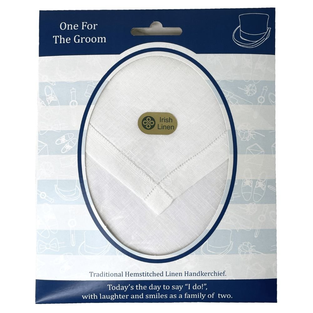One for the Groom Irish Linen Hanky - The Celtic Gift Store - Mens