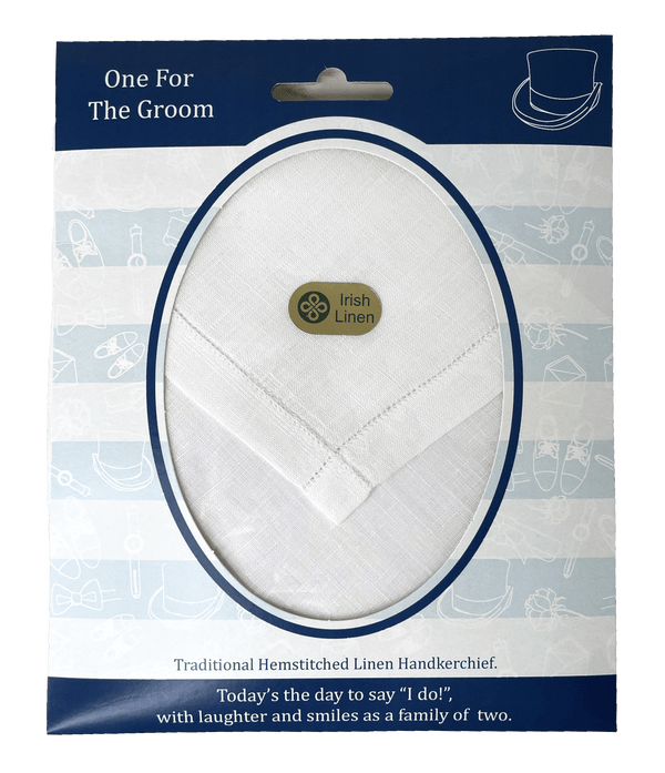 One for the Groom Irish Linen Hanky - The Celtic Gift Store - Clothing Accessories
